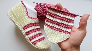 İki Şiş Dikişsiz Patik Modeli