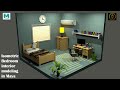 Autodesk Maya | How to Model an Isometric Bedroom.
