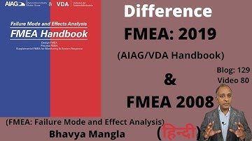 Difference FMEA New (1st Edition - 2019- AIAG/VDA) and FMEA Old (2008) | Bhavya Mangla | Hindi |