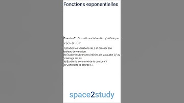 Exercice 7 - Fonctions exponentielles - Série 1 - 2BACSM - Exercices corrigés - 0709 @space2study