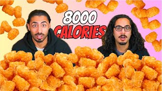 10 POUNDS OF TATER TOTS EATING CHALLENGE!!!!