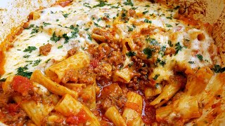 The EASIEST Rigatoni with Meat Sauce | I Made this and it came out PERFECT!