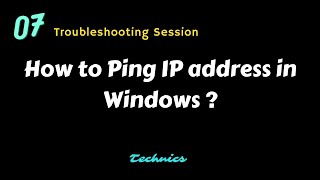 How to ping an IP address