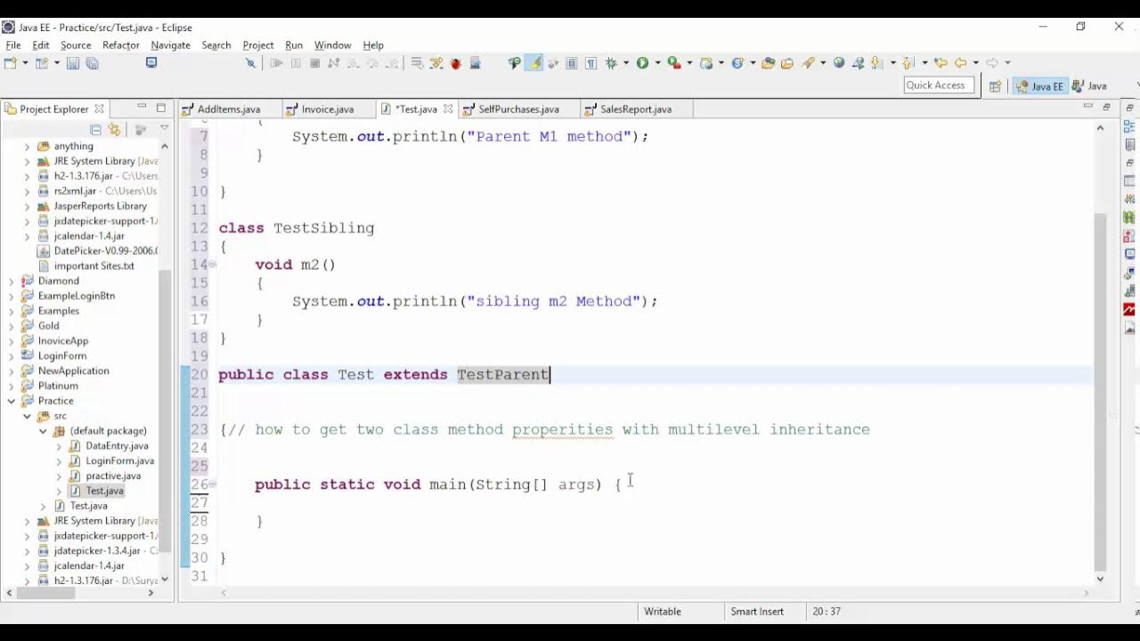 Multilevel Inheritance Example in Java OOPS - Intact Abode - YouTube