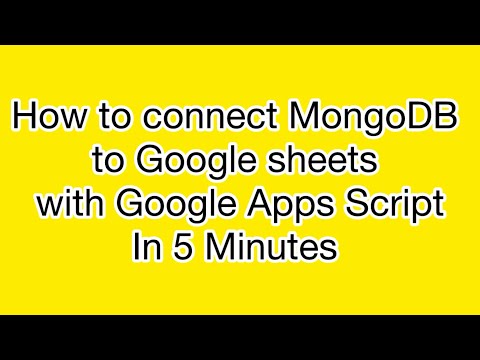 How to connect MongoDB to Google sheets with Google Apps Script