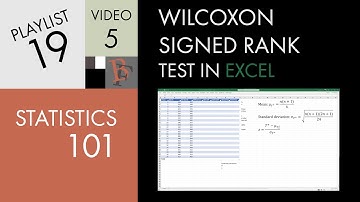 Statistics 101: Nonparametric Methods, Wilcoxon Signed Rank Test in Excel