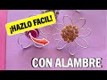 SERIE FLOR CON ALAMBRE / 4 PARTE APRENDE HACER ARETES TIPO FLOR   EN ALAMBRISMO