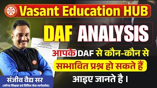 DAF Analysis | Assistant Professor Interview 2024 Preparation | Detailed DAF Guidance by Sanjeev Sir