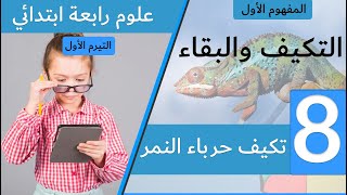 تكيف حرباء النمر - التكيف و البقاء - المفهوم الأول - علوم الصف الرابع الأبتدائي 2022