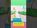TV Mermaid Mom and angry Shark heart Touching story #shorts #art #shortsfeed #drawing