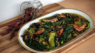 Malabar spinach with dried fish recipe |শুটকী দিয়ে পুঁইশাক |Shutki diye pui saag |Pui saag recipe