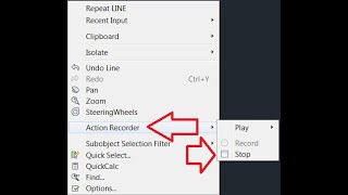 How to Record a drwaing in AutoCAD 30 /Action Macro /Action Recorder/ Action Stop/advance designer