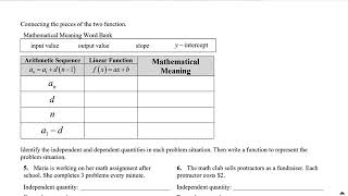 2.1.1c Connecting Arithmetic Sequences and Linear Functions