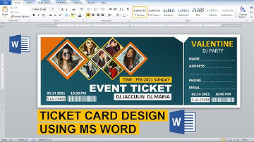 Step by Step How to make Ticket Design in Ms Word || Even Ticket || Word Tutorial ||