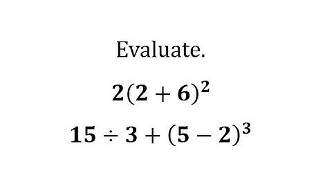 Order of Operations (Whole Numbers): a(b+c)^2, a/b+(c-d)^2