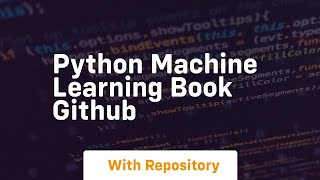 python machine learning book github