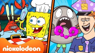 30 MINUTES of Schemes Gone Wrong w/ SpongeBob & Rock Paper Scissors! | Nicktoons