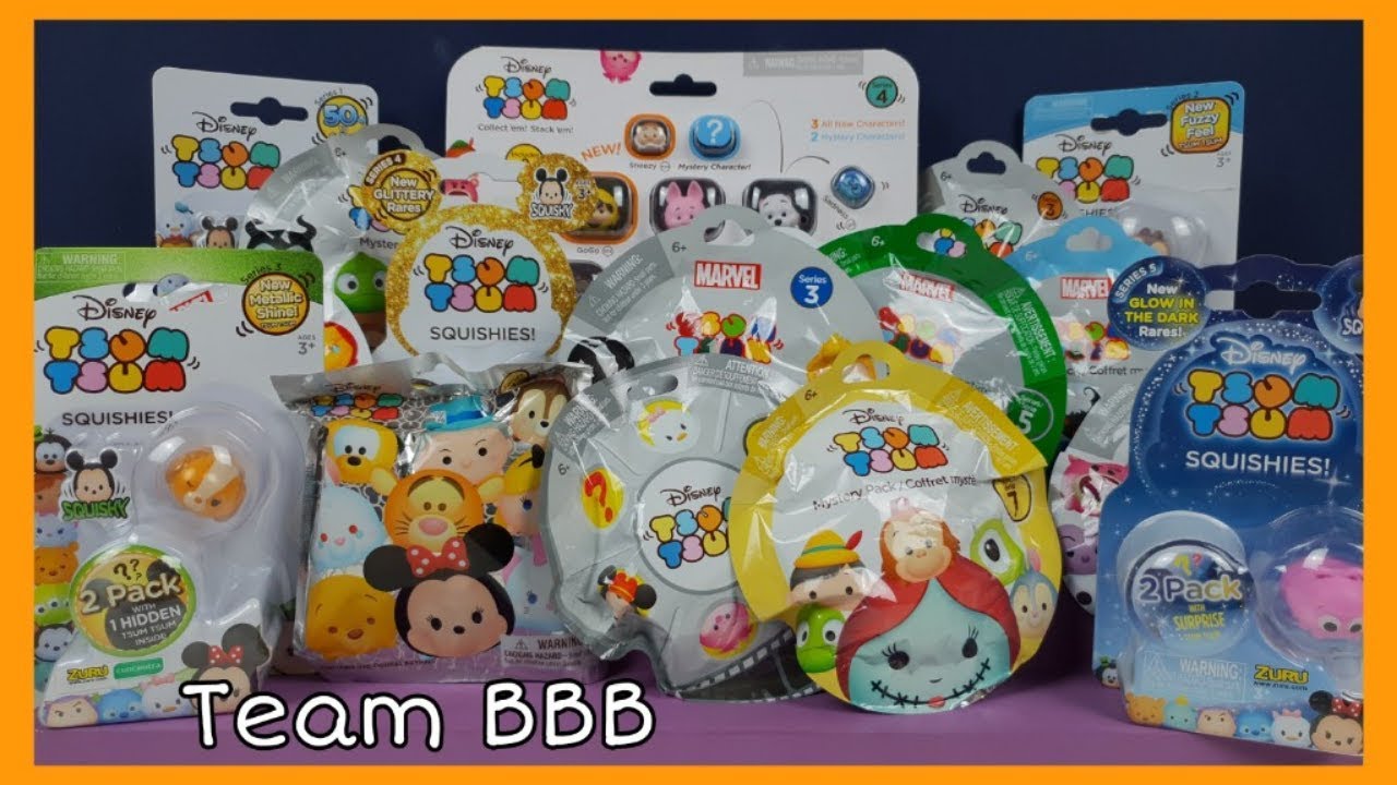 HUGE DISNEY UNBOXING! Marvel Tsum Tsum Blind bags Zuru squishies