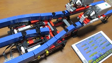 Lego Monorail synchronized operation 3 with Powered Up