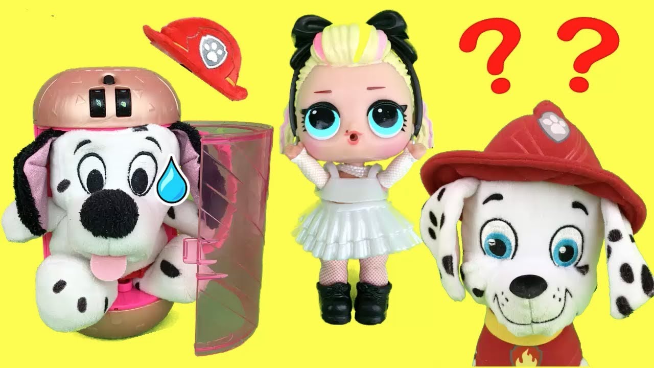 teddies and tea Patrulla canina español y muñecas Lol Surprise: bebés de paw patrol salvan a Marshall de cápsula