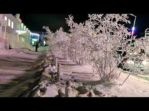 Весенняя пурга в Анадыре, Чукотка. Виды зимнего Анадыря