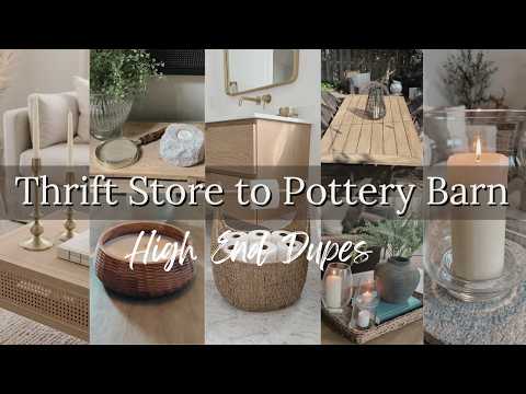 How To Turn Thrift Store Finds Into High End Pottery Barn Dupes | DIY Home Decor for Less