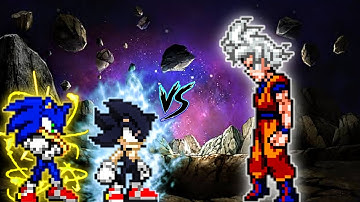 Sonic Chaos OP (all form) & Multiverse Sonic OP (all form) VS Goku DBS V3.5 OP in JumpForce #mugen 🤩