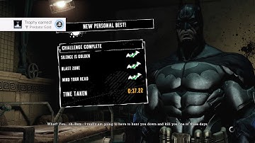 Batman Arkham Asylum - Challenge #02 Silent Knight (Predator Challenge#1) Predator Gold Trophy