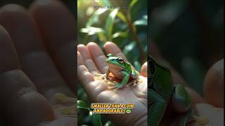 🐸 Cutest Mini Frog Sitting Still #shorts #viralshorts #cuteanimals #cutefrog #tinyanimals