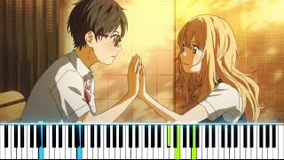 [四月は君の嘘 / Your Lie in April OP] "Hikaru Nara / 光るなら" - Goose house / グースハウス (Piano Synthesia - ピアノ) chords