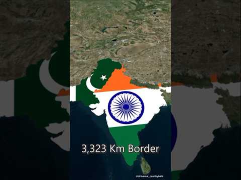 Pakistan India Border Kitni Lambi Hai? 😱Pakistan #India #Border #Geography #CountryBalls #Shorts