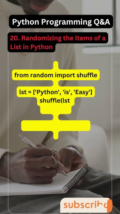 20. Randomizing the Items of a List in Python - YouTube