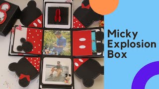 Beautiful Handmade Micky Theme Explosion Box For Birthday Gift #Shorts