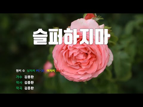 [은성반주기] 슬퍼하지마 - 김종환 /MR/가사