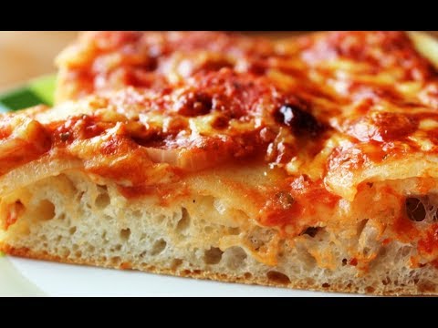 FACCI VECCHIA - Traditional Sicilian Pizza with potato. Mediterranean Diets.