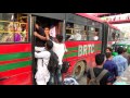 Traffic jam & Bus stops in Dhaka city.