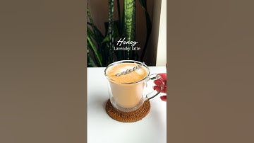 Make honey lavender syrup at home for your lattes! #honeylavender #lavenderlatte