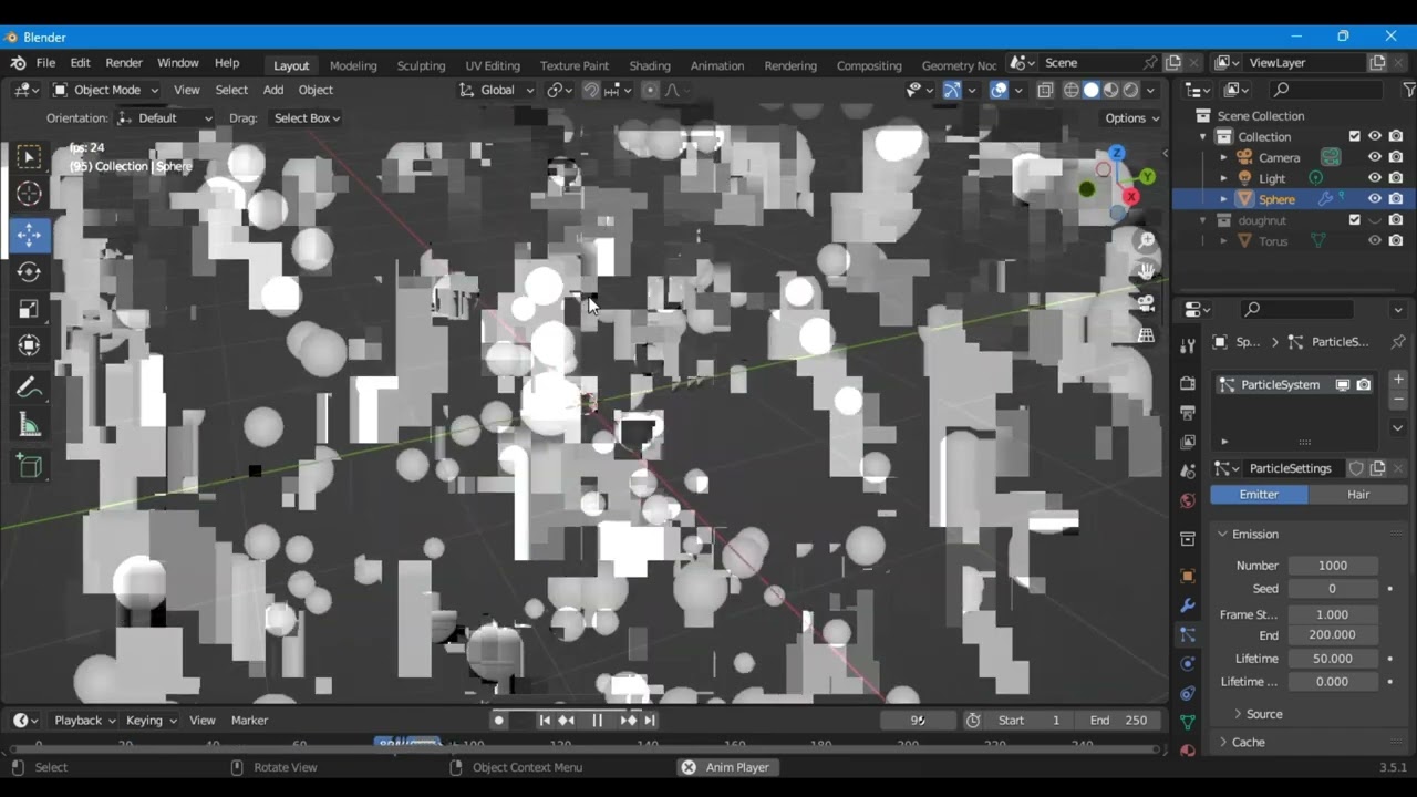 Lesson 97 || Custom Shapes for Particles || Blender Tutorial