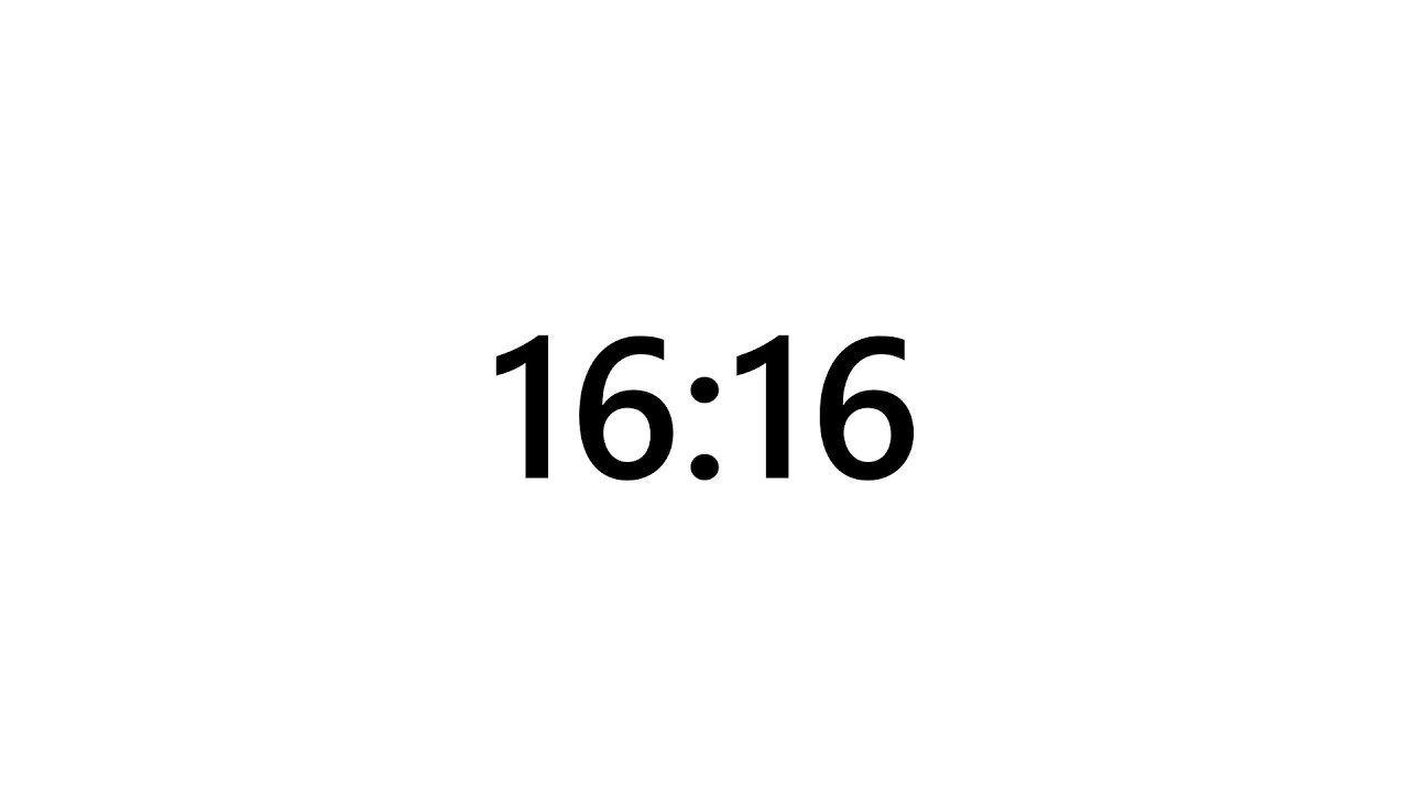 Timer for 16 minutes and 16 seconds - YouTube