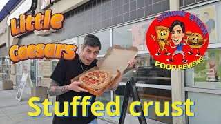 Little Caesars Stuffed crust Pepperoni pizza, garlic & Parmesan