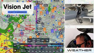G2 Vision Jet Flight into Birmingham with Icing and Turbulence (4k Video)