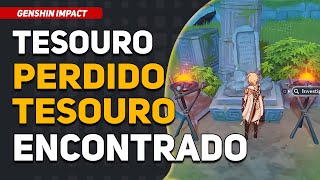 GENSHIN IMPACT QUEST TESOURO PERDIDO TESOURO ENCONTRADO GUIA COMPLETO