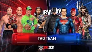 WWE Elite Heavyweights vs. DC Superheroes | Tag Team ELIMINATION Match | WWE 2K22 screenshot 5