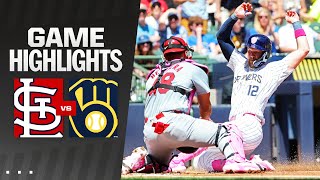 Cardinals vs. Brewers Game Highlights (5/12/24) | MLB Highlights