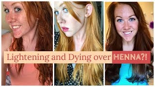 LIGHTENING AND DYING OVER HENNA | Vitamin C and Dandruff Shampoo