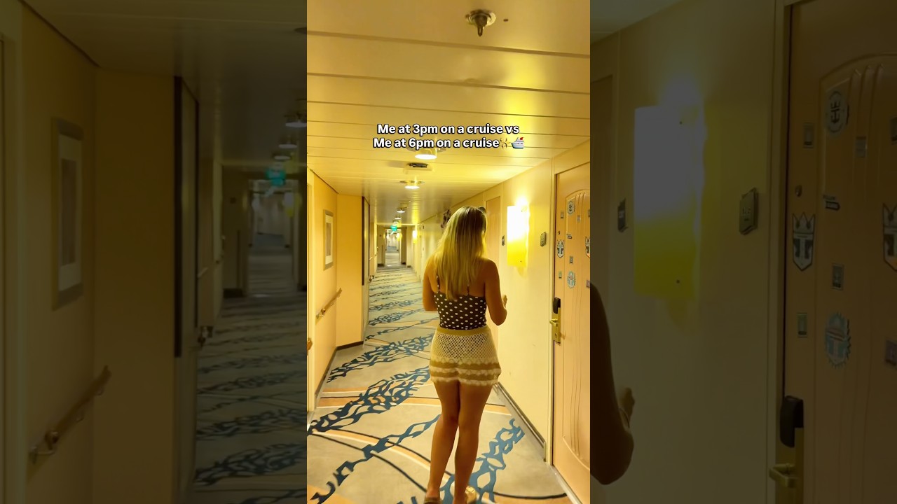 The daily cruise transformation 👗✨ #royalcaribbean #cruiselife #cruisevacation