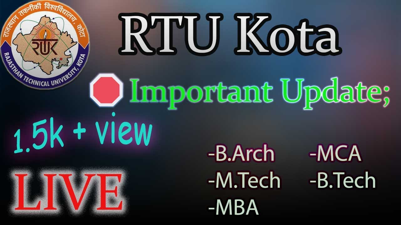 Live🛑 : RTU important Updates 2021🔥 | RTU Revaluation Forms  Dates+ Quaries | RTU Kota