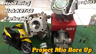 Bore up mio sporty 150cc pake head mio j bajet pelajar jos parr #projectmio #3