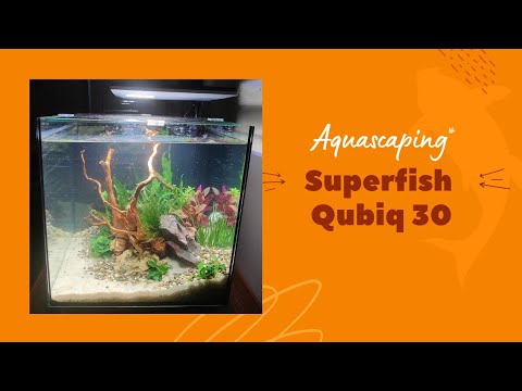 Superfish QubiQ 30 White - 30L Nano Cube Aquarium Fish Tank Set with Filter