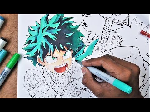 Real Time -IZUKU Midoriya Coloring (Skin ,Eye and hair Coloring)